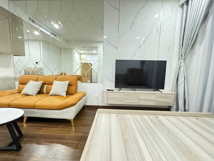 Phòng khách căn hộ 2PN cho thuê tại khu đô thị Tây Mỗ